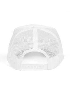 Patriotic Embroidered American Flag Foam Trucker Hat -Little Loom Store Trucker Hat Back White