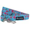 Tulip Hot Pink Floral Blue Pretty & Bright Springtime Leash 2 Tulip Hot Pink Floral Blue Pretty & Bright Springtime Leash -Little Loom Store TulipLeashc 1