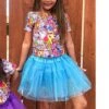 Turquoise Blue Tutu Skirt For Girls – 3-Layer Tulle Ballet, Dance, And Dress-Up Costume Skirt 2 Turquoise Blue Tutu Skirt For Girls – 3-Layer Tulle Ballet, Dance, And Dress-Up Costume Skirt -Little Loom Store TurqbModel
