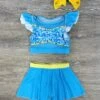 Turquoise Princess 2 Piece Skirted Swimsuit -Little Loom Store TurquoisePrincess2PieceSkirtedSwimsuit