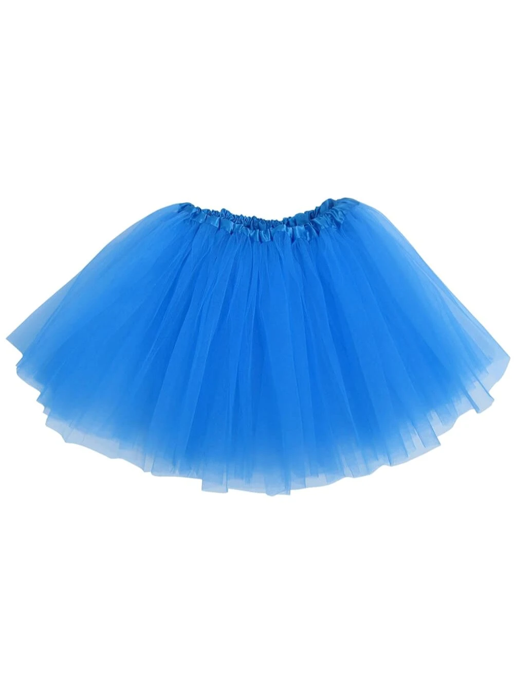 Neon Blue Tutu Skirt For Girls – 3-Layer Tulle Ballet, Dance, And Dress-Up Costume Skirt 4 Neon Blue Tutu Skirt For Girls – 3-Layer Tulle Ballet, Dance, And Dress-Up Costume Skirt - Image 2
