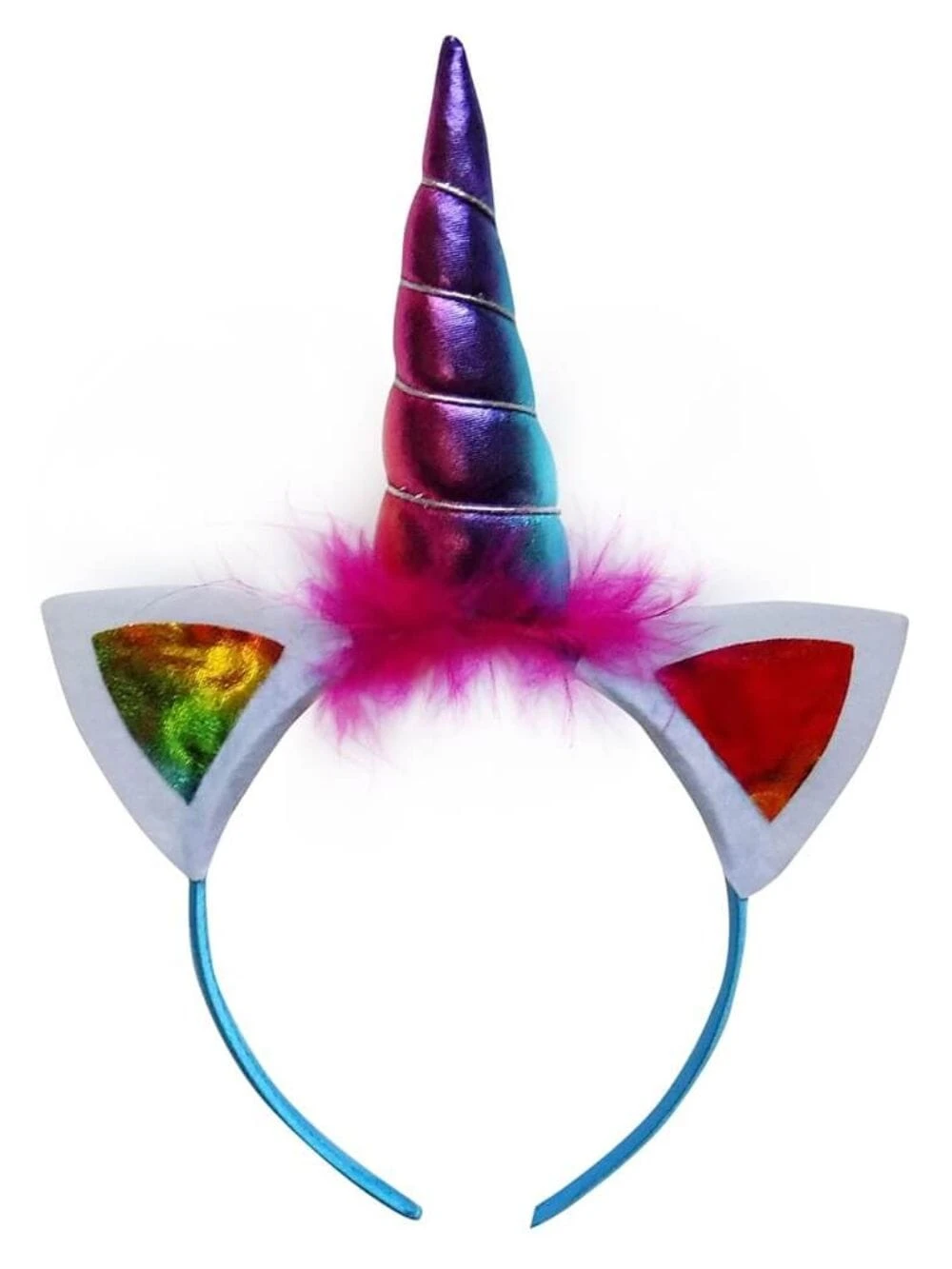 Rainbow Metallic Unicorn Girls Headband, Kid Or Adult Costume Accessories 3 Rainbow Metallic Unicorn Girls Headband, Kid Or Adult Costume Accessories