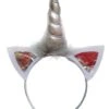 Silver Metallic Unicorn Girls Headband, Kid Or Adult Costume Accessories -Little Loom Store Uni HB Silver
