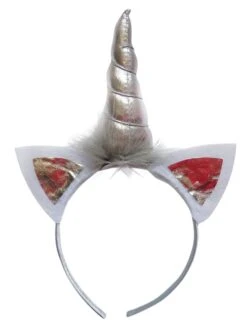 Silver Metallic Unicorn Girls Headband, Kid Or Adult Costume Accessories