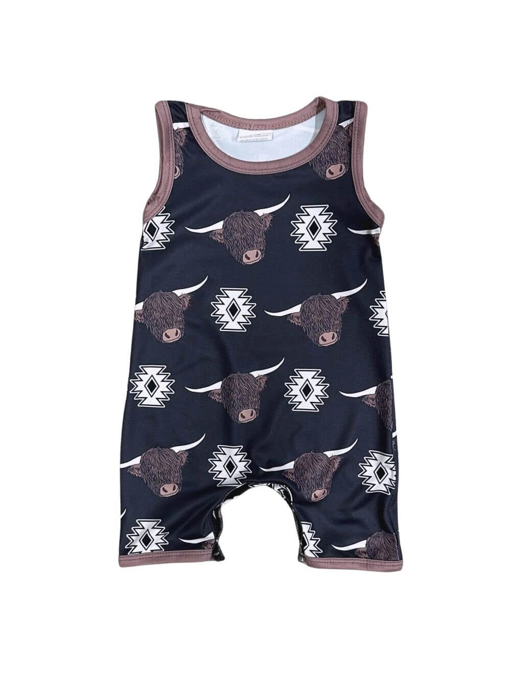Wander Wild Boys Longhorn Baby Romper 4 Wander Wild Boys Longhorn Baby Romper - Image 2