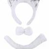 White Cat Girls Headband Ears, Kid Or Adult Size Costume Accessories