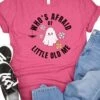 Who's Afraid Of Little Old Me Women's Graphic T-Shirt -Little Loom Store Who sAfraidHeatherRaspberry