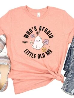 Who's Afraid Of Little Old Me Women's Graphic T-Shirt -Little Loom Store Who sAfraidHeatherSunset