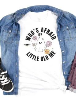 Who's Afraid Of Little Old Me Women's Graphic T-Shirt -Little Loom Store Who sAfraidWhite