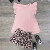 Wild About You Leopard Girls Shorts Outfit