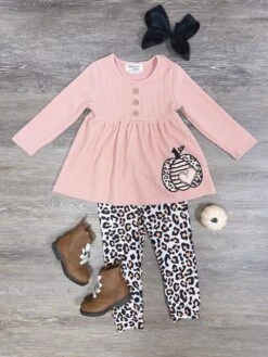 Wild Love For Pumpkins Tunic & Leggings Girls Outfit