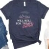 Will Roll For Coffee Dog Mom Graphic T-Shirt -Little Loom Store WillRollforCoffeeHeatherNavy