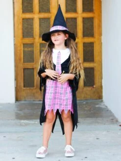 Wizard Costume Magic Girl Deluxe Girl's Or Toddler Halloween Dress Up -Little Loom Store WizardHarlow4