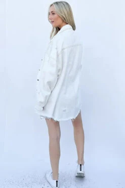 And The Why Distressed And Washed Button Down Denim Shacket -Little Loom Store a0071e4653c04479a2ccf3ab0831f38f Max Origin