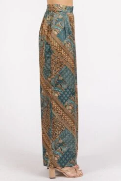 Mittoshop Paisley Patchwork Print Satin Wide Leg Pants -Little Loom Store a0557e2f 5955 4765 9d64 9d072358b11c Min