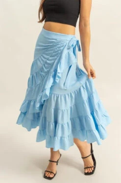 HYFVE Ruffled Tiered High Waist Skirt