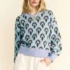 Davi & Dani Scale Jacquard Round Neck Drop Shoulder Sweater -Little Loom Store a11fd7fd cb1d 4dfd b6f6 4c98f0f3697b Max