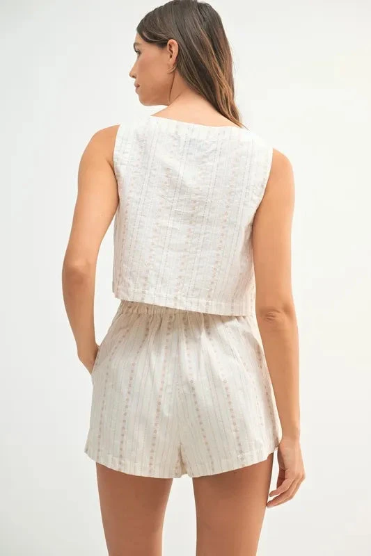 MABLE Square Neck Crop Top And Shorts Set 5 MABLE Square Neck Crop Top And Shorts Set - Image 3