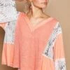 POL Lace Detail V-Neck Flare Sleeve Blouse -Little Loom Store a1b3ff0a 6b35 4a9f 968d dca1f5cbceb2 Max