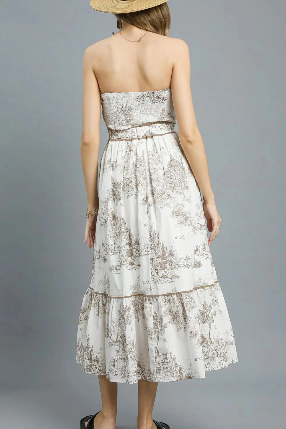 Umgee Printed Tiered Tube Midi Dress 6 Umgee Printed Tiered Tube Midi Dress - Image 4