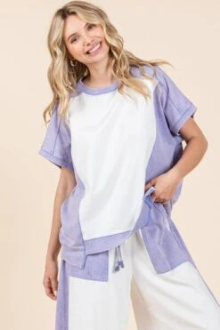 Mittoshop Oversized Color Block Short Sleeve T-Shirt 10 Mittoshop Oversized Color Block Short Sleeve T-Shirt -Little Loom Store a3ed2952 b6e0 41f0 9dec 3fafb0cabeff Min