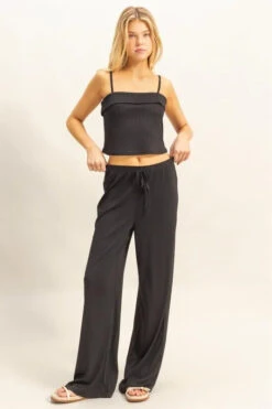 HYFVE Rib Knit Cami Top And Pants Set