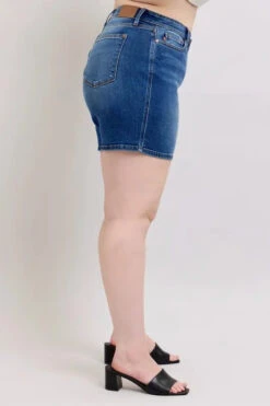 Judy Blue Full Size 2 Button Mid Length Dad Denim Shorts Plus Size -Little Loom Store a5dc0b5c c1eb 46fd 9ad9 4440e5352874 Max Origin