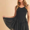 Aemi+Co Frill Sleeveless Drop Waist Mini Dress
