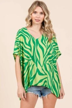 Mittoshop Zebra Print V-Neck Short Sleeve Oversized Top -Little Loom Store a709b3c5 1593 4690 a471 cfc7ea408f07 Min