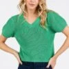 Mittoshop V-Neck Short Sleeve Crop Sweater -Little Loom Store a81979e4 7559 4215 9f95 d3d94849baf2 Min