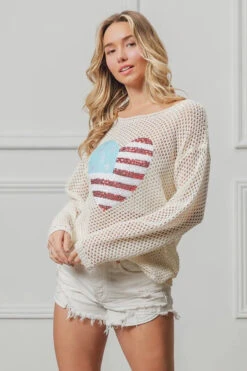 BiBi Sequin American Flag Heart Knit Up -Little Loom Store a85baa4aa99b4a788bb65fecc43287b3 Max Origin