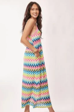 Davi & Dani Multi Color Crochet Lace Midi Dress -Little Loom Store a92c0a4ef6654ece9515c2171f9315ca Max Origin
