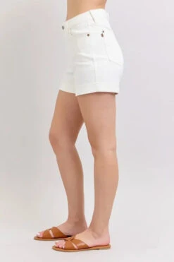 Judy Blue Full Size High Waist Double Roll Cuff Denim Shorts Plus Size -Little Loom Store ac0968cb a75c 4fa8 b26c 2f859d437993 Max Origin