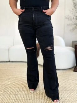 Judy Blue Full Size High Waist Distressed Flare Jeans -Little Loom Store ac46fbe1 31d2 4bc3 a066 af47d77e00b2 Max