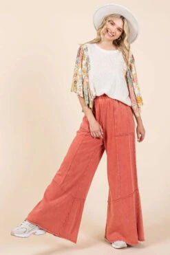 Mittoshop Mineral Wash Wide Flared Leg Pants -Little Loom Store acff936b321244898659821329ac99ff Max Origin