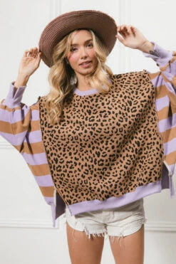 BiBi Leopard And Stripe Mixed Top 25 BiBi Leopard And Stripe Mixed Top -Little Loom Store adbbc24888e74ded9532581412192456 Max Origin