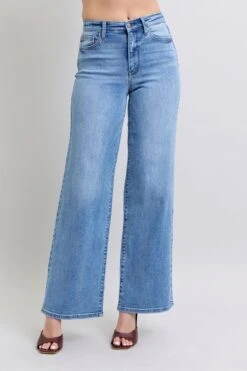 Judy Blue Full Size Wide Leg Jeans With Pockets