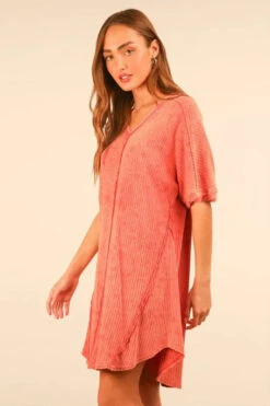 VERY J Plus Size Mineral Washed Ribbed Knit Mini Dress -Little Loom Store afa7bce224734394931f5d0011c709d2 Max Origin