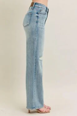 Judy Blue Full Size Hw Destroy & Knee Patch Straight Jeans Plus Size -Little Loom Store b25096d4b98c48829b5f27a1f8414e9a Max Origin