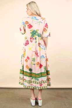 VERY J Button Down Printed Midi Dress -Little Loom Store b2d106946d234d80abbabff2ad742b28 Max Origin