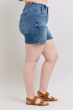 Judy Blue Full Size High Rise Denim Shorts Plus Size -Little Loom Store b324c21e 984b 4181 9e4b f0af66a06970 Max