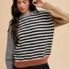 Annie Wear Striped Color Block Round Neck Sweater -Little Loom Store b444d871 9a08 4fed a858 bb3a2aaad74b Max