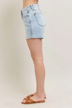Judy Blue Full Size Frayed Hem High Rise Denim Shorts With Pockets Plus Size -Little Loom Store b4cd01c4 0a85 4f83 b62c b2d369a2fe47 Max