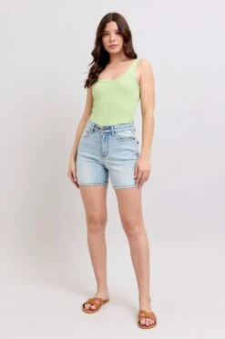 Judy Blue Full Size 2 Button Denim Shorts With Pockets Plus Size -Little Loom Store b5008715 0970 4496 9427 601a7ff03c0b Max