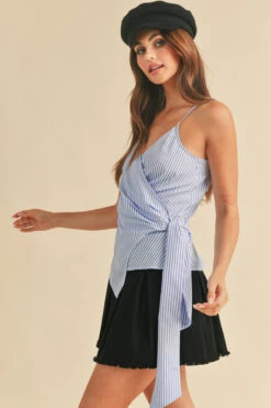 Aemi + Co Side Knotted Surplice Striped Cami -Little Loom Store b528ba66 ed7b 4e02 950e c20ac31e8b2f Max