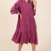 Mittoshop Mineral Wash Cotton Gauze Ruffle Midi Shirt Dress -Little Loom Store b5e9b1e1 9e25 4866 b267 f8b6859b7945 Min