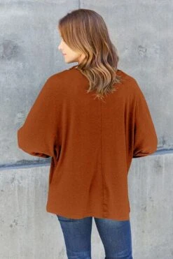 Double Take Full Size Round Neck Long Sleeve Top -Little Loom Store b704bfa7 09a4 4c0a 8684 b1040abd725a Min