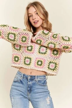 ADORA Multicolor Crochet Crop Top -Little Loom Store b7751407fabd42f28e738073deee1bb4 Max Origin