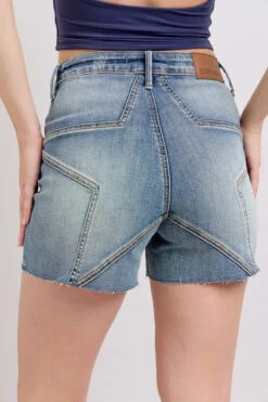 Judy Blue High Waist Star Seam Detail Denim Shorts 19 Judy Blue High Waist Star Seam Detail Denim Shorts -Little Loom Store b891cfd75331433383ecced151c9926d Max Origin