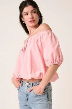 Mittoshop Linen Two-Way Short Sleeve Crop Blouse -Little Loom Store b92117dd 541a 439e 886b 63e15be11c15 Min